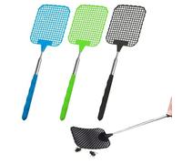 3 Pièces Tapettes à Mouches Extensible -Tapette Mouche en Plastique avec Long Manche pour Les Mouches,Les moustiques et Les Insectes
