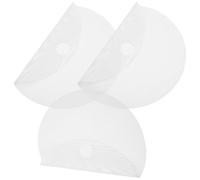 3 Pièces Tapis de Déshydrateur Rond en Silicone Blanc à Mailles | Réutilisable, pour Petits Morceaux et Légumes, Nettoyage du Plateau Réduit, Usage Snack et Repas