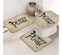 3 pièces tapis de salle de bain ensemble tapis de bain Happy Halloween chapeau magique sorcière s'il vous plaît fond vintage tapis de contour ultra doux et couvercle pour baignoire douche et salle d