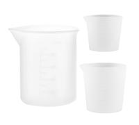 3 Pièces Tasses à Mesurer Silicone Set, 30/50/100ml Antiadhésives Mesurer Gradué pour le Savon Liquide, le Détergent Liquide, Tasses à Mélanger pour Bricolage, Travaux Manuels