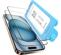 3 Pieces Tempered Glass For Iphone 15 Plus Screen Protector Full Screen With 9h Alignment Tool Protective Glass Anti-Static Diamond Invisible Screen