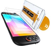 3 Pieces Tempered Glass for Nintendo Switch 2 Console (2025) with Auto Alignment Frame,Screen Protector Accessories for Switch 2 [Military Grade Shockproof],7.9 Inches