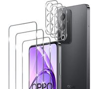 3 Pieces Tempered Glass For Oppo A80 5g With 3 Pieces Rear Camera Protector, 9h Hardness Bubble-Free Screen Protector, Ultra Hd Tempered Glass Film