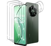 3 Pieces Tempered Glass For Realme 12 5g/Realme 12x 5g With 3 Pieces Rear Camera Protector, 9h Hardness Bubble-Free Screen Protector, Ultra Hd Tempered Glass Film