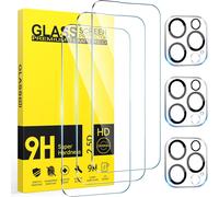 3 Pieces Tempered Glass Screen Protector For Iphone 16 Pro With 3 Pieces Rear Camera Protector, Ultra Resistant Screen Protector, Bubble-Free Screen Protector With 16 Pro 6.9 Inches