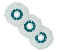 3 Pièces Tête De Rechange En Microfibre Chiffon De Vadrouille Rotatif Mains Libres, Compatible Avec Leifheit, Têtes De Vadrouille À Disque Propre Micro Tampon De Nettoyage Pièces D'aspirateur