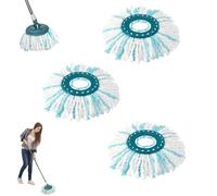 4 Pièces Têtes de Rechange Compatible avec Leifheit Clean Twist Disc Mop, Serpillères de Rechange en Microfibres,Recharge