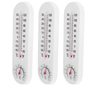 3 Pièces Thermomètre Hygromètre Mural Plastique pour Serrage et Plantes | Lecture Température Moins 30 à 50 °c, Humidité Zéro à 100 % Rh, Fonctionnement sans Pile, Bord Arrondi