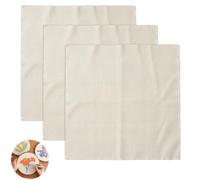 3 Pièces Toile de Moine Punch Needle, 40x40 cm Tissu pour Tufting Lavable | Tufting Cloth en Coton pour Punch Needle, Broderie Main, Pistolets à Tufter et Bricolage