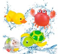 3 Pièces Tortues Bain Jouet,Bébés Jouet de Bain,Animal Bain Jouets Set,Tortue Baignoire Piscine Jouet Cadeau pour Bébés,Jeux Bain Enfant de Animaux,Jouet de Bain Tortue pour Les Tout-Petits (Couleur3)