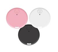 3 Pièces Traceur GPS Chien Localisateur D'objets GPS Miniature Traqueur De Dents Bleu PortableDispositif Localisateur Rond en Temps Réel pour Porte Clés Chat Téléphone Portable Valises