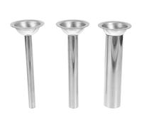 3 Pièces Tube à Saucisse Size 5 en Acier Inoxydable, Réutilisable | Outil de Remplissage pour Viande Hachée, Usage la Cuisine Maison, Nettoyage Facile, Argenté