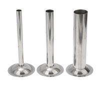 3 Pièces Tube Poussoir à Saucisse Taille 8 en Acier Inoxydable | Kit Trois Pièces, Usage la Cuisine, Argenté, pour Paquet à Viande, Nettoyage Facile et Fiable