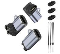 3 Pièces USB C Adaptateurs Compatible pour Gar-Min Watch, Charging Cable Adaptateur pour Gar-Min Vivoactive 6 5 4 3S 4S, Venu Sq/Sq 2/ Venu 2/2s/3/3s/2 Plus, Forerunner 245 55 935 255 (Argent)