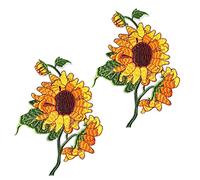 3 pièces Van Gogh Tournesol Broderie Patch Thermocollant, Ecusson à Coudre, Badge Brodé, Broderie Autocollant Patches Ecusson à Coudre pour Décor Patches DIY Rideau Sacs Chapeaux