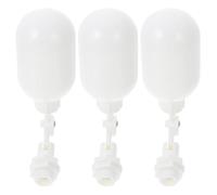 3 Pièces Vanne à Flotteur en Plastique Blanc, Niveau Réglable | Prévention du Débordement, Léger et Stable, pour Aquarium ou Abreuvoir, Usage Industriel