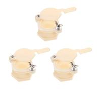 3 Pièces Vanne D’extracteur à Miel en ABS Blanc pour Apiculteurs | Compatible Extracteur et Cuve, Poignée Confortable, Finition Polie, Usage Apicole, Solide