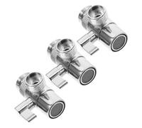 3 Pièces Vanne de Dérivation de Robinet Argenté en Cuivre, et ABS | Distribution D’eau, Étanche, Usage Évier et Bricolage, Adaptateur de Salle de Bain