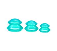 Zialofi 3 Pièces Ventouse Massage Anti Cellulite Tasse de Massage Tasses de Massage Chinois pour La Relaxation Du Corps Massage Visage Jambes Bras Corps, Vert