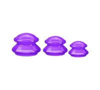 Ｚｉａｌｏｆｉ 3 Pièces Ventouse Massage Anti Cellulite Tasse de Massage Tasses de Massage Chinois pour La Relaxation Du Corps Massage Visage Jambes Bras Corps, violet