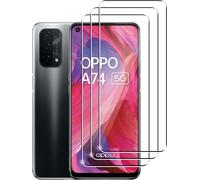 3 Pièces Verre Trempé Compatible Avec Oppo A74 5g,Film Protection Écran,9h Dureté,Anti Rayures,Sans Bulles,Pour Oppo A74 5g