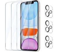 3 PIÈCES VERRE TREMPÉ POUR IPHONE 11 AVEC 3 PIÈCES CAMÉRA ARRIÈRE PROTECTEUR, PROTECTION ÉCRAN FILM VITRE PROTECTION - TECHTA