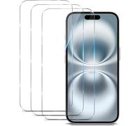 3 Pièces Verre Trempé Pour iPhone 16 Plus, iPhone 15 Pro Max, iPhone 15 Plus, Film Ecran Protection écran Vitre Protecteur Résistant Anti Rayures Sans Bulles Dureté 9H Glass 6,7 Pouces HD Transparent