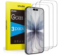 3 Pièces Verre Trempé Pour Iphone 17/ Iphone 17 Pro/Iphone 16 Pro 6,3 Pouces,Protection Écran Sans Bulles,9H Dureté,2.5D Vitre Protecteur,Hd