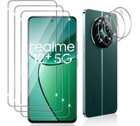 3 Pièces Verre Trempé Pour Realme 12 Plus/Realme 12+ 5G/Realme 12 4G, 3 Pièces Caméra Arrière Protecteur,9H Dureté/Anti-Rayures/Sans Bulles/Ultra Résistant,Protection Écran