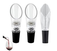 3 Pièces Verseur Vin, Aérateur de Vin Premium, Verseurs de Bouteilles, Stop Goutte Bouteille Vin, embout adapté à de nombreuses bouteilles de vin, Idéaux pour Vins, Liqueurs, Spiritueux, Huile