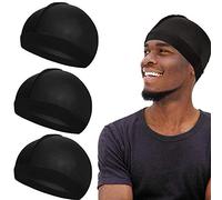 3 Pièces Wave Cap,Bonnet de Vague Elastique Soyeux pour Hommes, Bonne Compression sur Durag, Bonnets de Compression de Stockage pour 360 540 et 720 Vagues