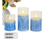 3 Pieces With Remote Timer Table Decor,Flameless Flickering Candles Warm Lighting - For Home Office Party Birthday Halloween Christmas Wedding