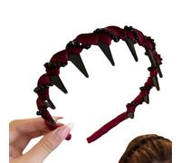 3 pièces Yamloveme Serre-tête Vintage à Perles Artificielles, Crâne Haut, Bandeaux anti-dérapants avec dents, Zigzag, Tressé, Accessoires pour Coiffes Tendances Femmes (3pcs-F)