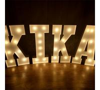 3 pieds Enseigne lumineuse jaune chaude, grande lettre lumineuse illuminée, convient pour la remise des diplômes, le Nouvel An, la décoration de Noël Lettre A,Lettre B,Lettre C,Lettre D,Lettre E,Lettr