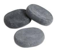 3 pierres ovales et plates pour massage