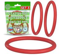 3 Piezas Joint Torique en Сaoutchouc pour Cafetiere Ø 43/35 mm 5332149100 | pour DeLonghi EAM ECAM ESAM 4071389953 pour Electrolux - Garantie de 5 Ans - ONIX TECH