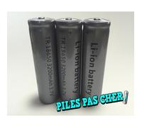 3 PILES ACCUS RECHARGEABLE TR 18650 3.7v 3200mAh Li-ion BATTERIES • QUALITÉ PRO
