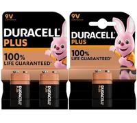 Duracell Piles 9V Plus 6LR61/MN1604 alcaline - Lot de 10