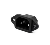 3 Pin AC Connecteur de Puissance à Travers Trou AC-04 Jack Straight Male avec fusible