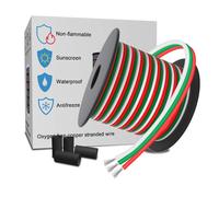 3 Pin Conductor Extension Wire 10 m 22 AWG Gauge Tinned Copper Cable Cord Stranded for 5/12V DC WS2812B WS2811 Dream Color RGB LED Strip Light,33ft Spool