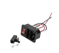 3-Pin w/AC Power Outlet 3-in-1 Pin Socket w/Switch Brass 10A C6 Fuse Inlet Connector Computer Mounting Socket