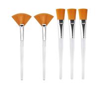 3 Pinceaux De Masque Facial Et 2 Pinceaux De Ventilateurs, Pinceaux De Beauté, Outils De Soins Du Visage, Outils De Maquillage.