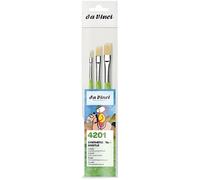 3 pinceaux - Plat - Loisirs créatifs - Scolaire - Fibres synthétiques - Da Vinci