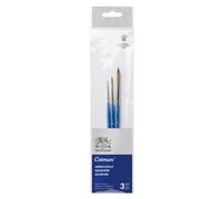3 pinceaux - Rond - Aquarelle - Synthétique - Cotman - Série 111 - N°0,4,8