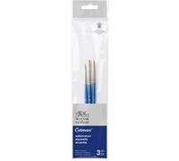 Winsor & Newton Pinceaux Aquarelle Cotman Série 111 Rond Synthétique Manche court N°1,3,5 Pack 3