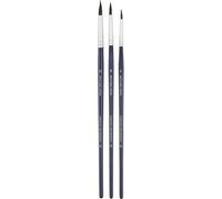 3 Pinceaux - Ronds - Aquarelle - Petit-Gris - Poils Naturels - N°4/8/12 - Lefranc Bourgeois