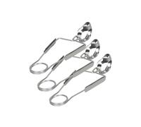 3 pinces à escargots en inox 16 x 6 cm