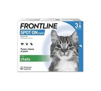 3 Pipettes antiparasitaires SPOT ON Chat Puces tiques pou