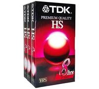 3 pk - TDK Premium Qualité HS 8 Hour T-160 vierge cassettes VHS