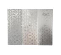 3 Plaques D'aiguisage Diamantées, 120 Grains Extra Grossiers, 800 Grains Moyens et 2000 Grains Extra Fins, Pour la Cuisine, Les Ciseaux et Les Outils D'extérieur